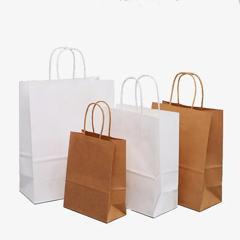 8.26"x4.33"x10.62" - - Brown Kraft Paper Bags 3
