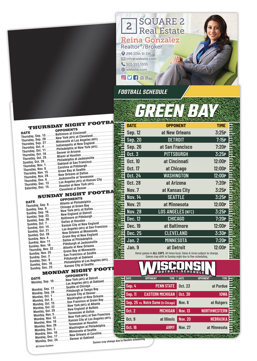 Magna-Card Business Card Magnet Football Schedules (3.5x9) 1
