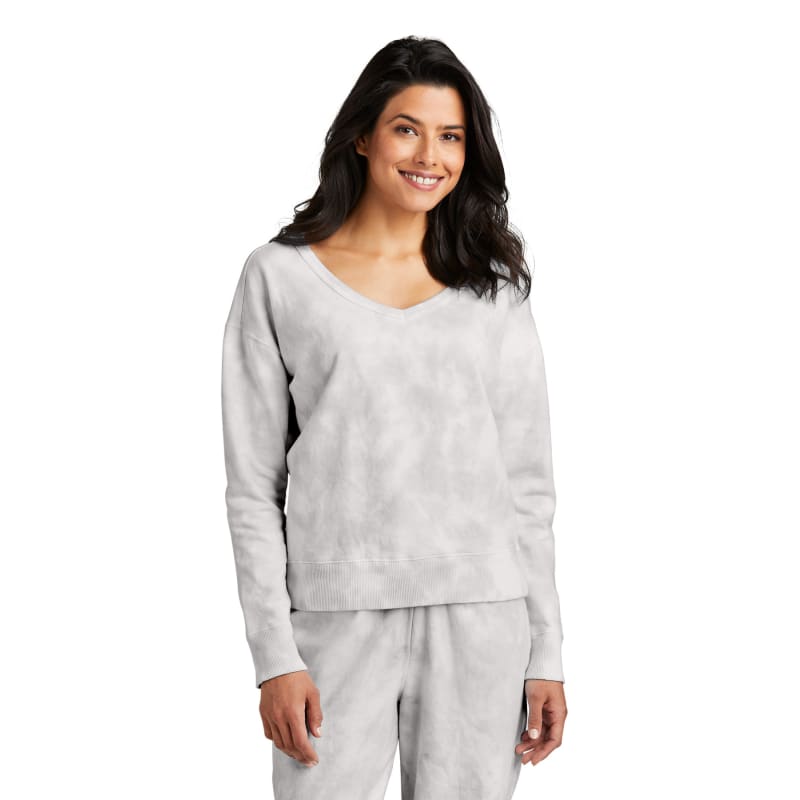 Port & Company Women's Beach Wash Cloud Tie-Dye V-Neck Sweatshirt 12