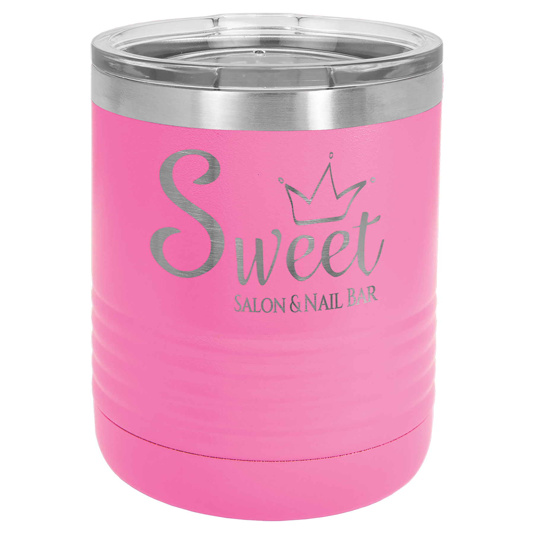 10 Oz. Stainless Steel Vacuum Insulated Ringneck Tumbler With Clear Lid 8