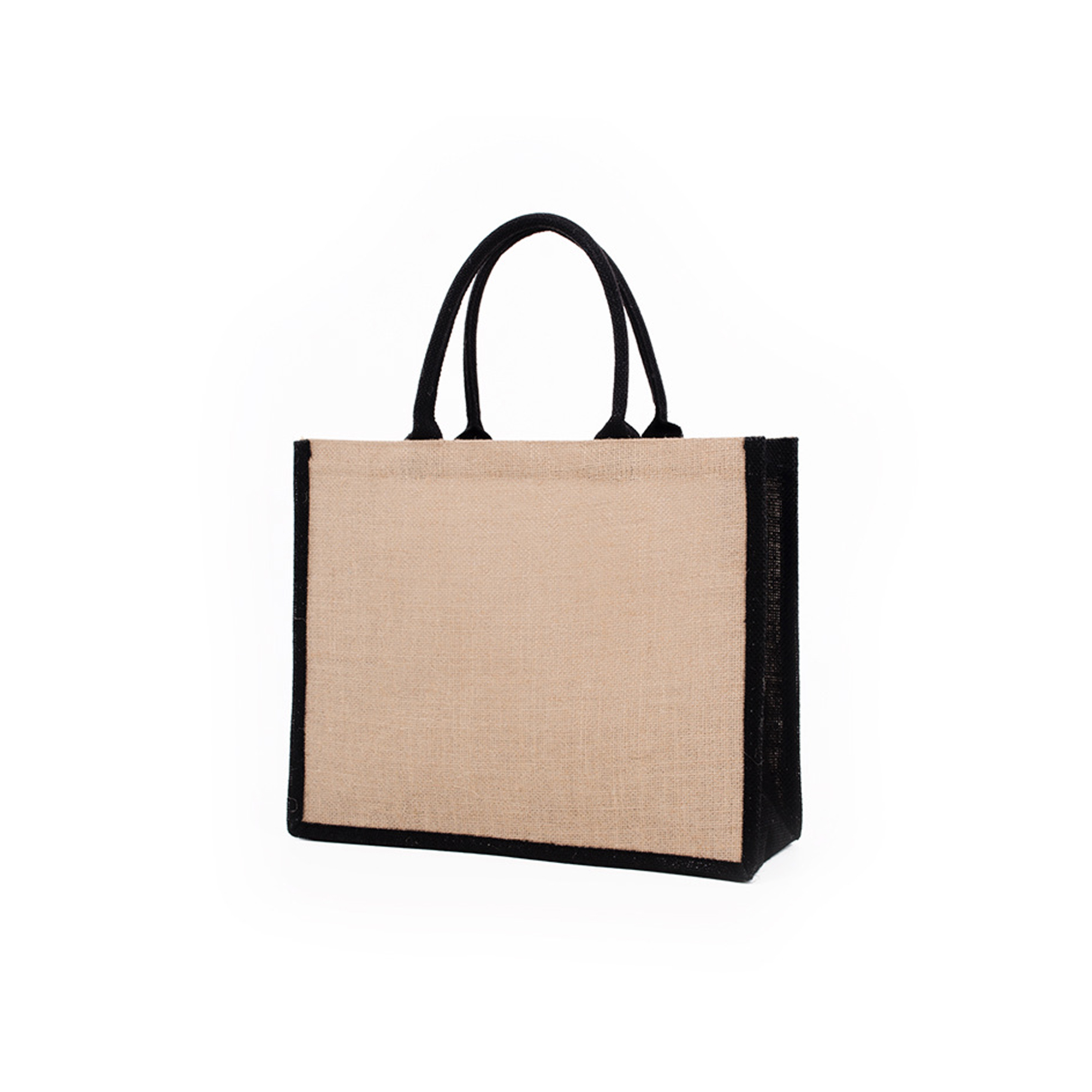 Jute Fabric Large Capacity Shopping Tote Bag, custom tote bag with logo imprint 9