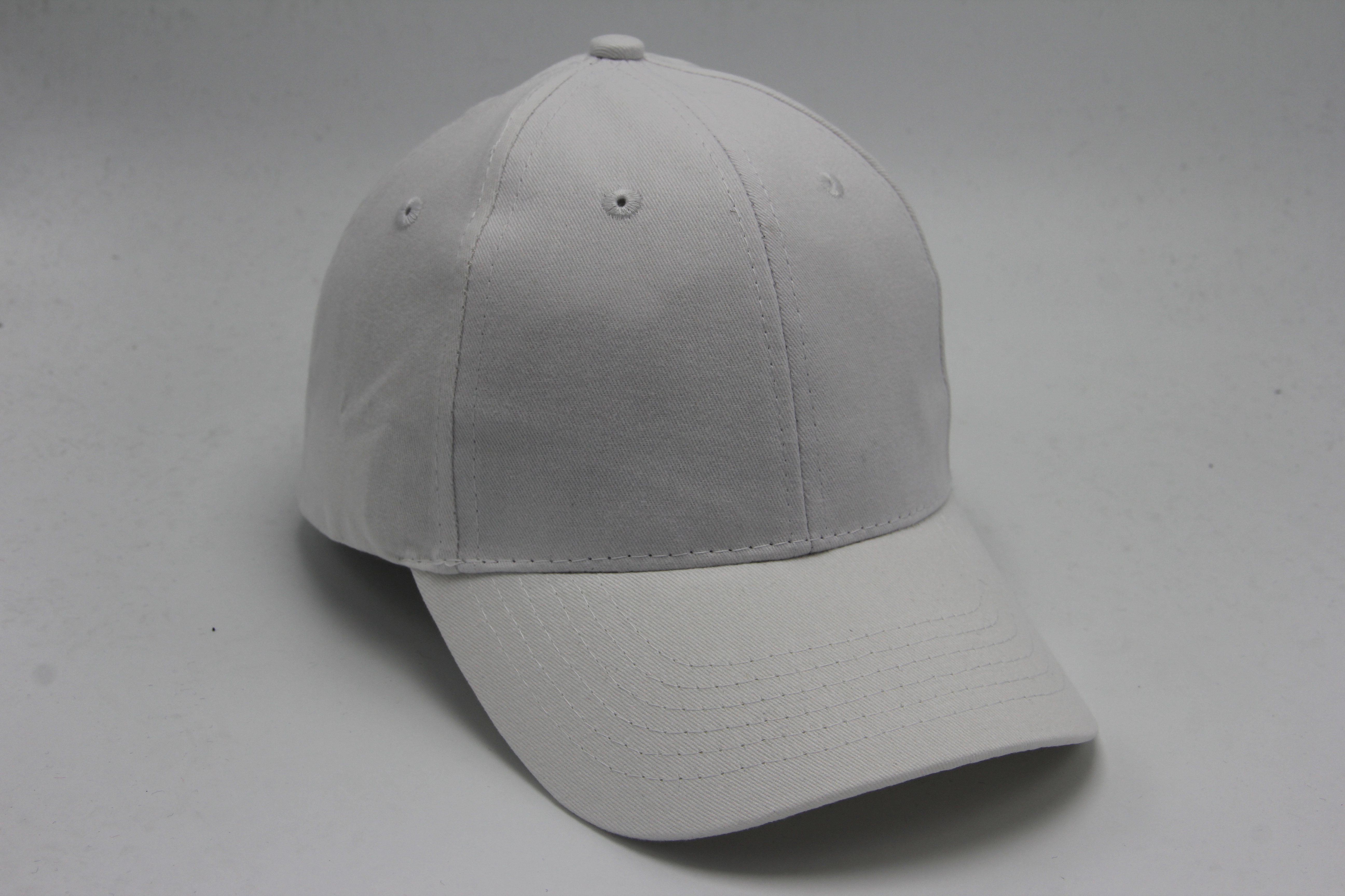 6 Panel Structured Classic Baseball Cap Cotton Twill
