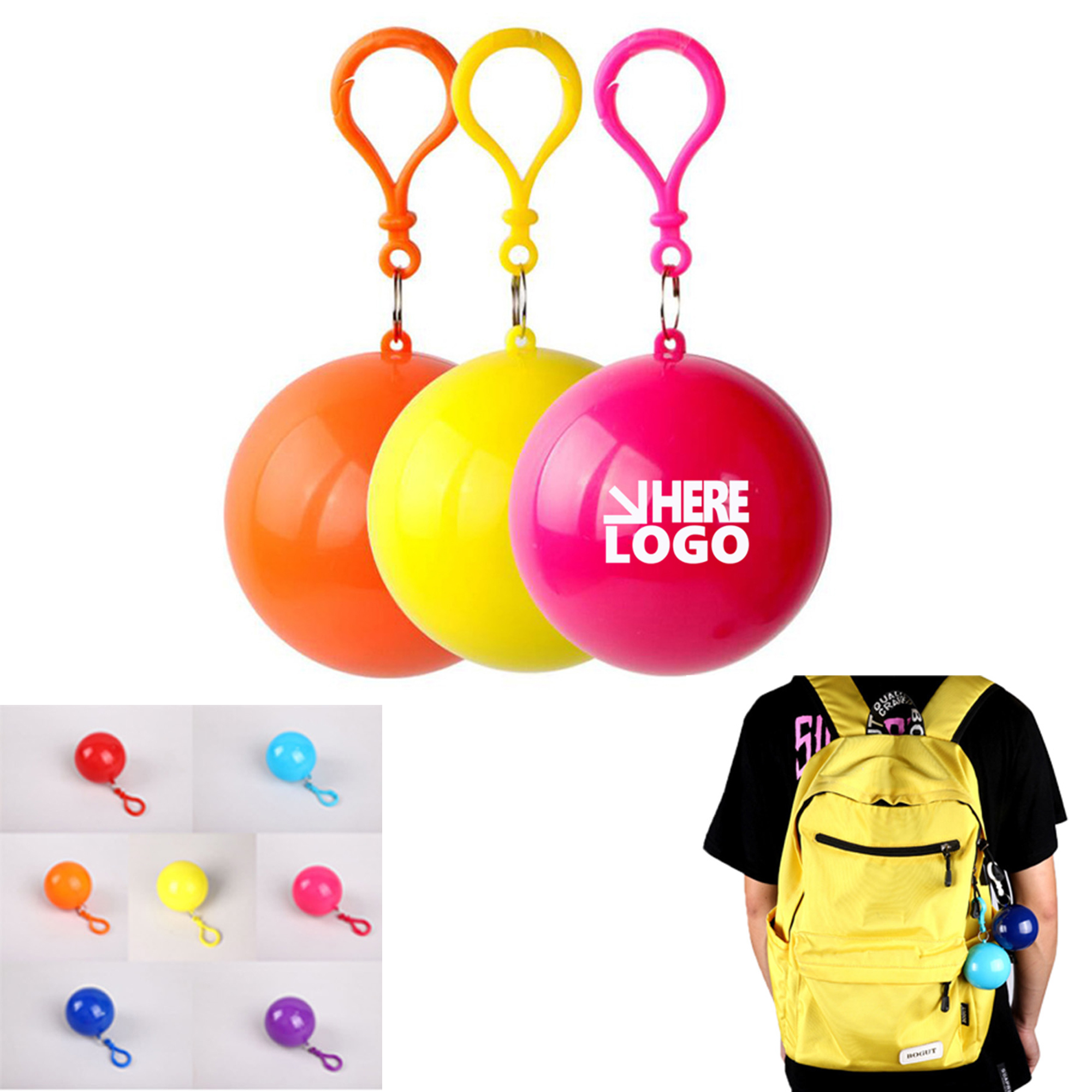 Easy Carry Single Use Raincoat Ball Shaped Item 2