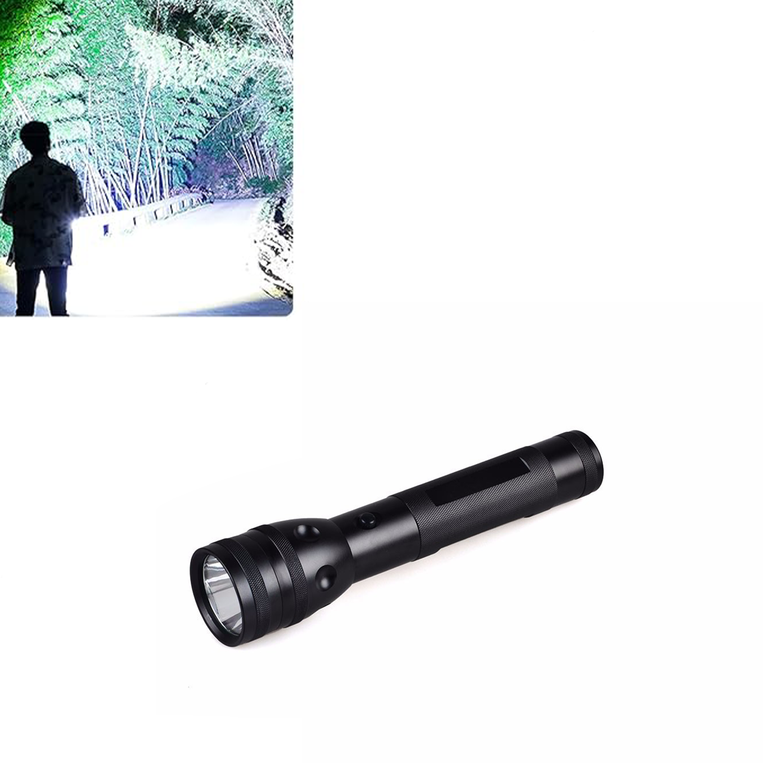 Heavy-Duty LED Flashlight - 3 Modes & Waterproof High-Lumen 10
