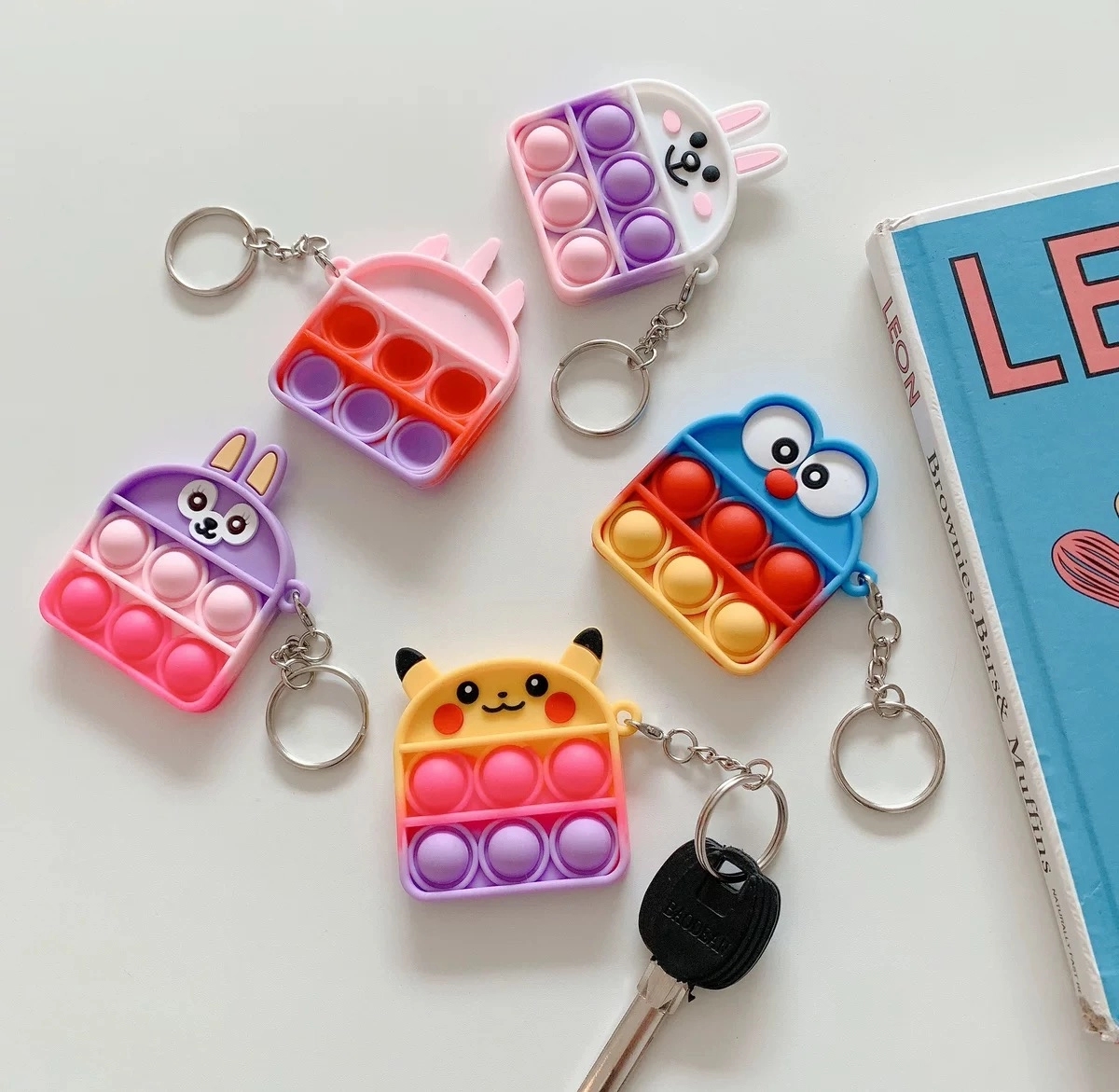 Mini Pop Bubble Sensory Fidget Toys Anxiety Keychain 2