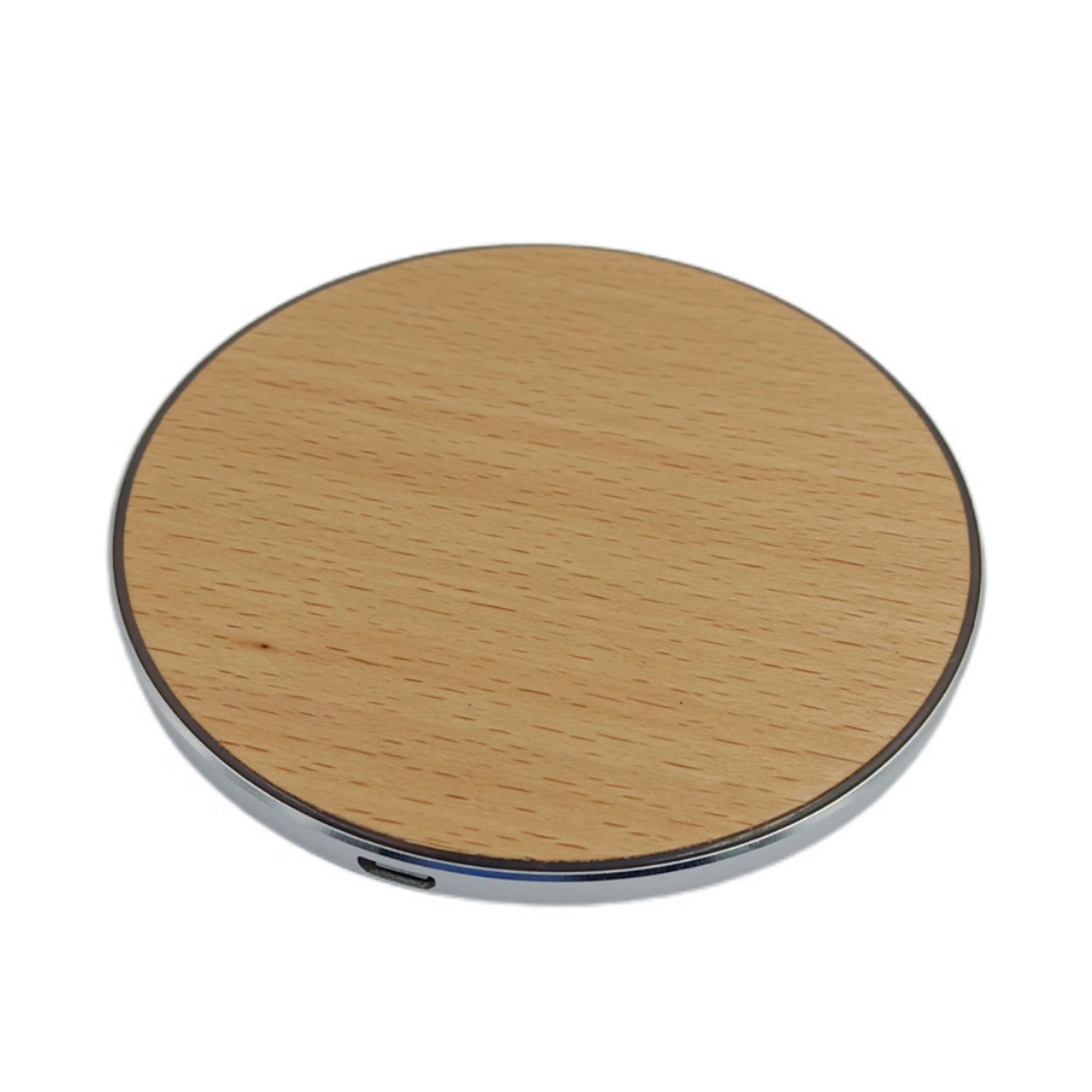 Aluminum Alloy Wooden Cover Wireless Charger 4