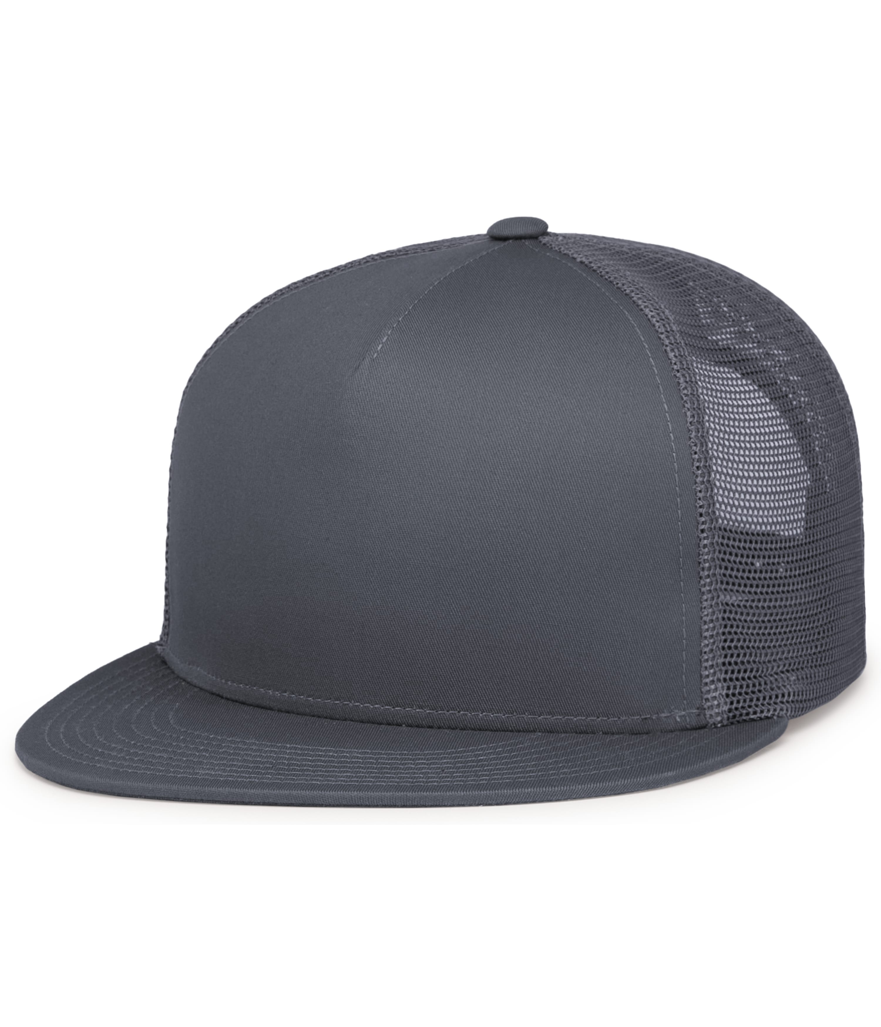 D-Series 5-Panel Trucker Snapback Cap, custom hat with logo imprint 2