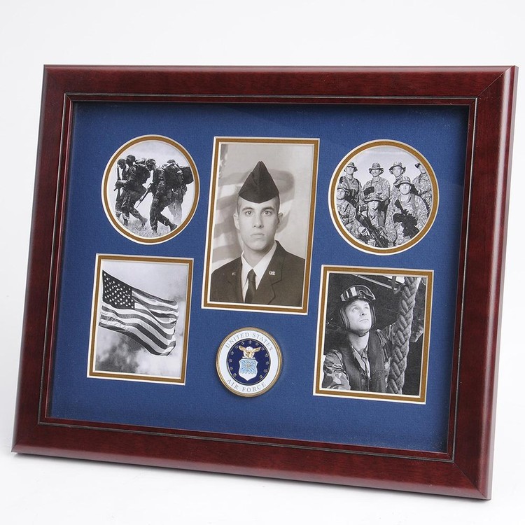 U.S. Air Force Medallion 5 Picture Collage Frame 2
