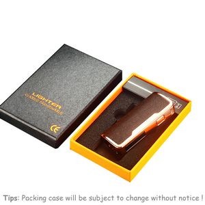 Stylish PU Leather E Arc Lighter With Built In Flashlight 26
