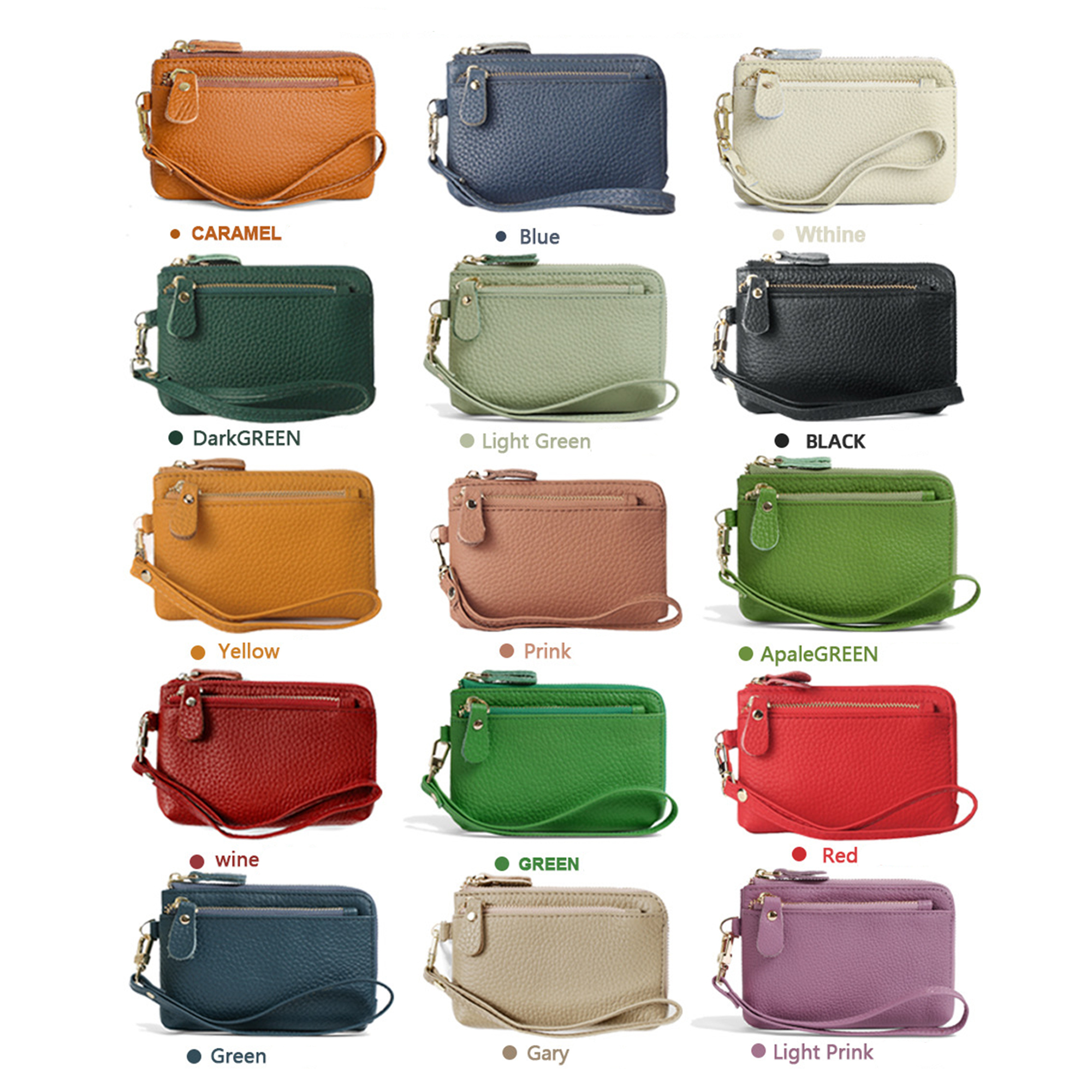 Leather Ladies' Wrist Strap Wallet 1