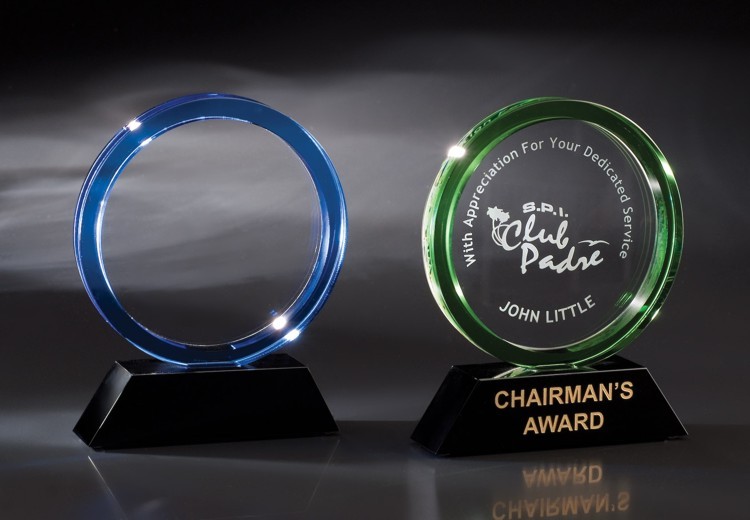 Designer Crystal Halo (Green) Award 1