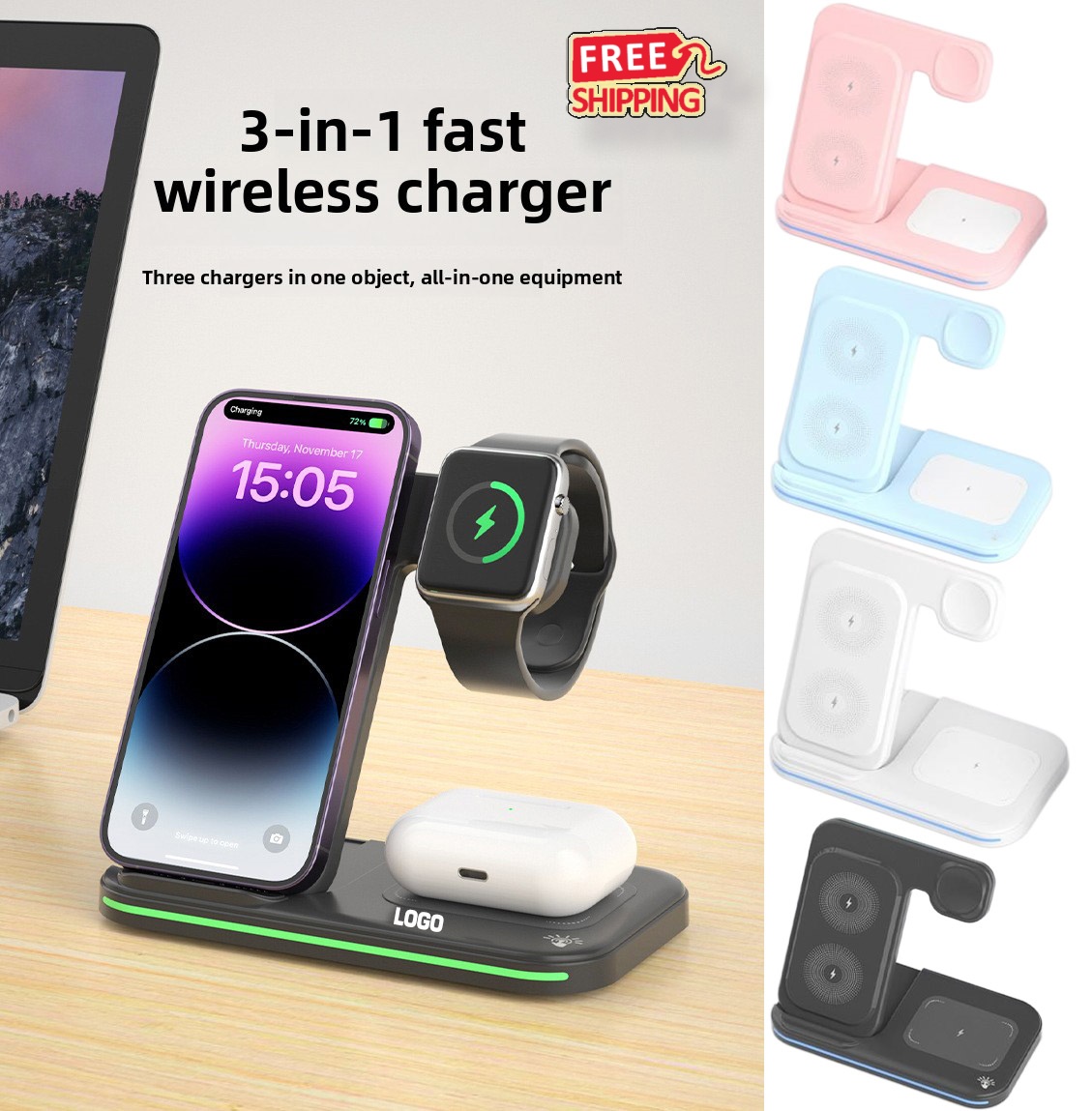 3 in 1 Wireless Charging Station 8