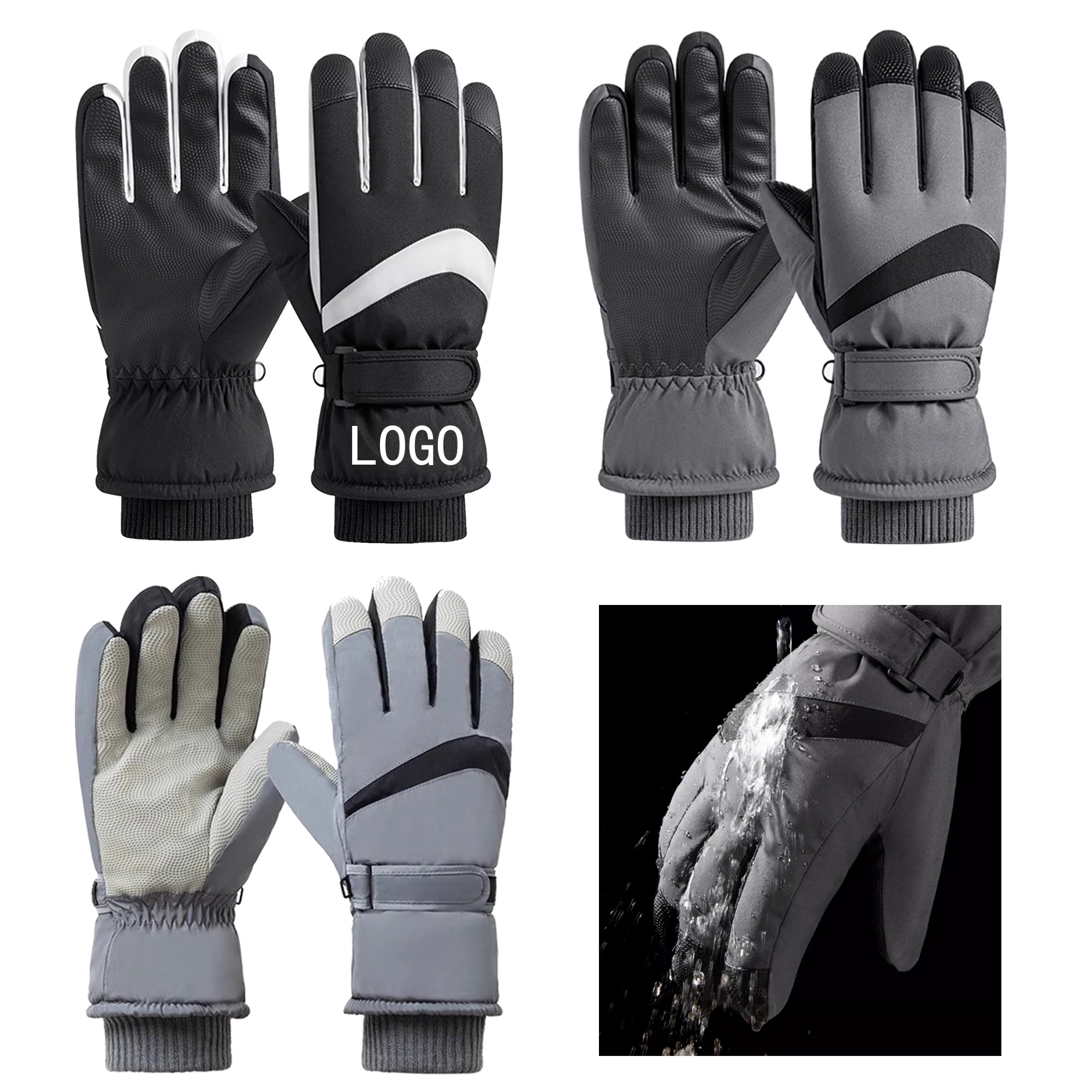 Winter Outdoor Thickened Waterproof Touch Screen Gloves 2