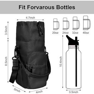 40oz Sublimation Water Tumbler Pouch With Zipper Water Bottle Carrier With Shoulder Strap 3