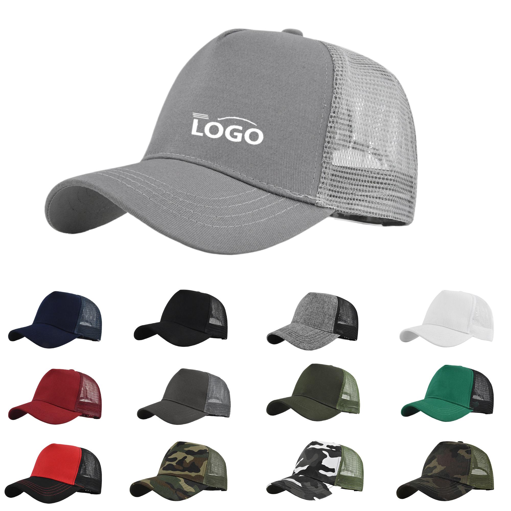 Hard Top Mesh Trucker Cap 5 Panels 9