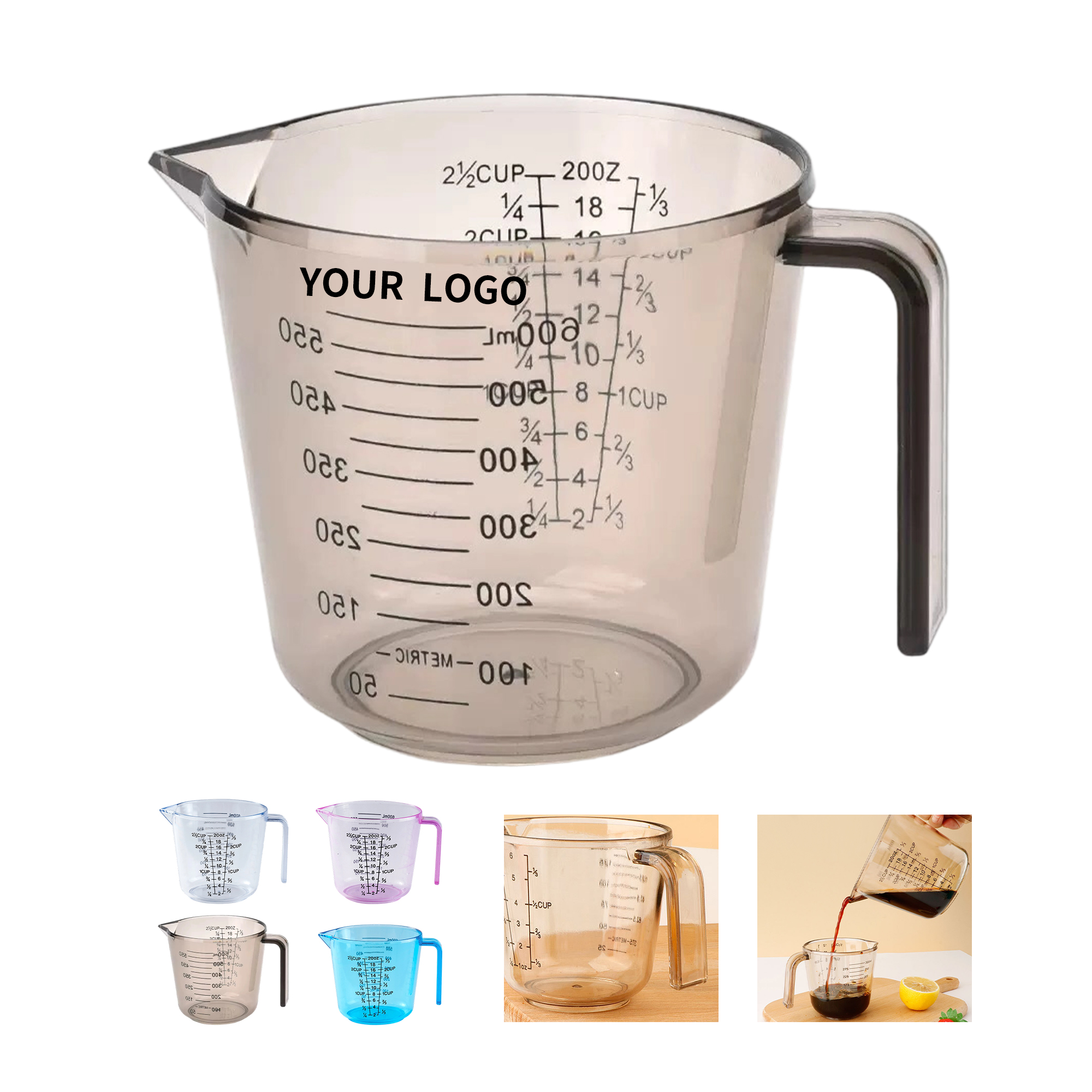 Plastic Kitchen Measuring Cup 20oz Capacity With Pour Spout 3