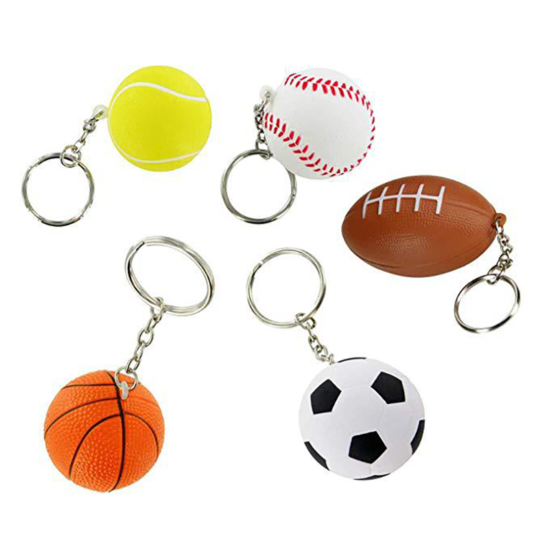 2 in 1 Custom Sports Key Ring and Stress Ball 4