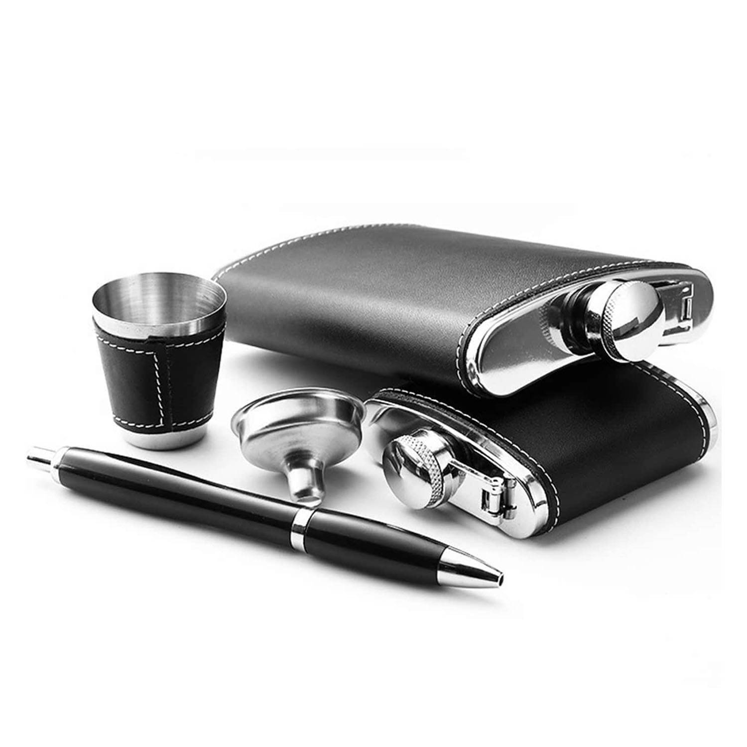 8oz Stainless Steel Flask Set 5