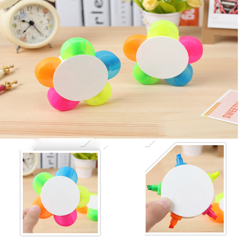 Flower Shape 5 Color Highlighter Marker 3