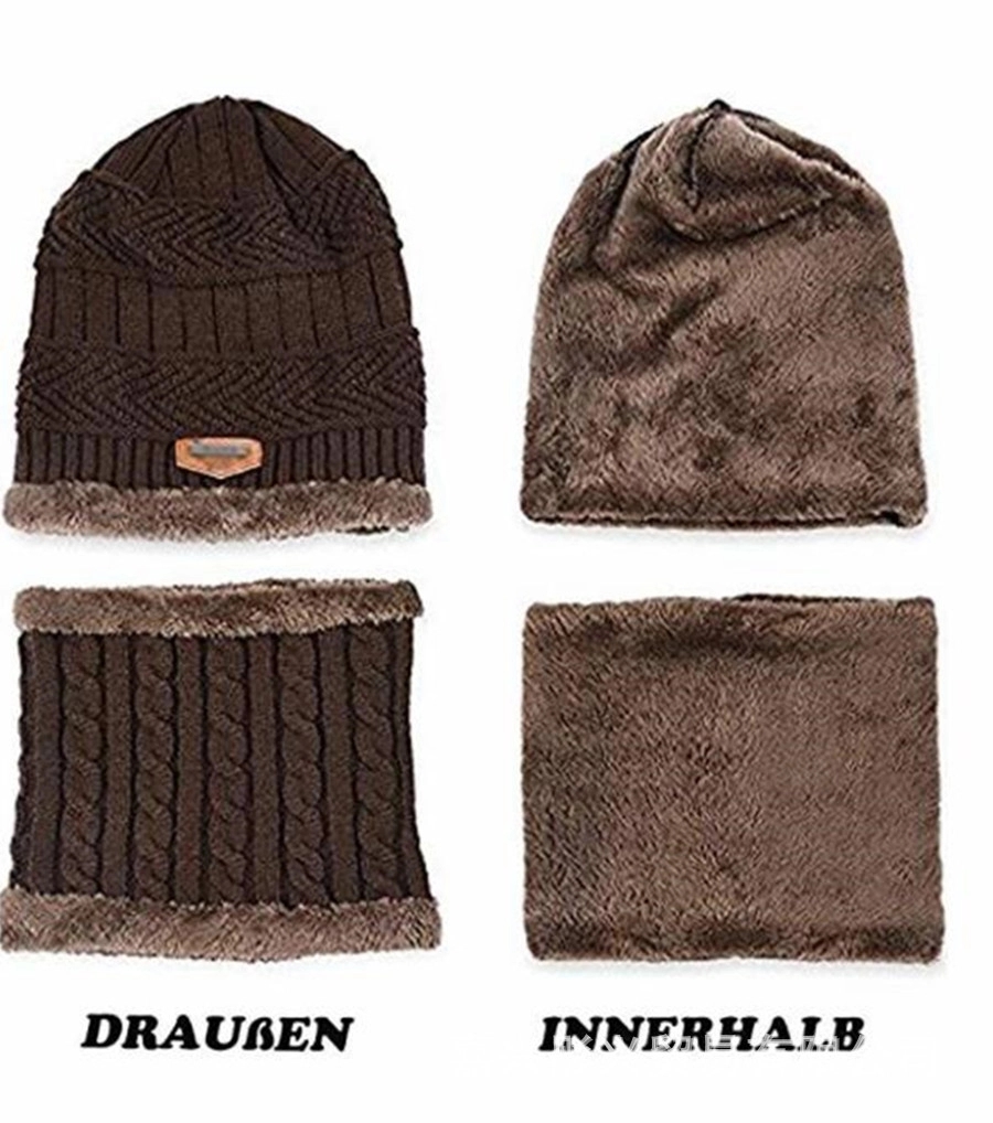 Warm Knit Hat Scarf Set 3