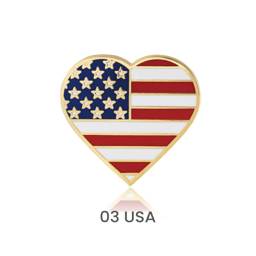 7/8 " Single Stock Flag Pins 6