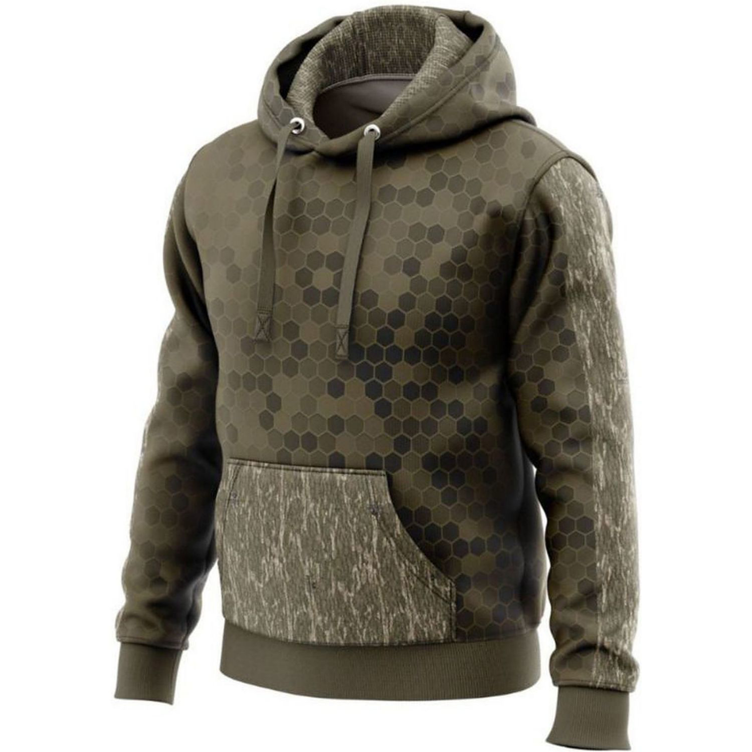 Mossy Oak® Men's 8.2 oz. Polar Fleece Pullover Hoodie with Kangaroo Pocket 3