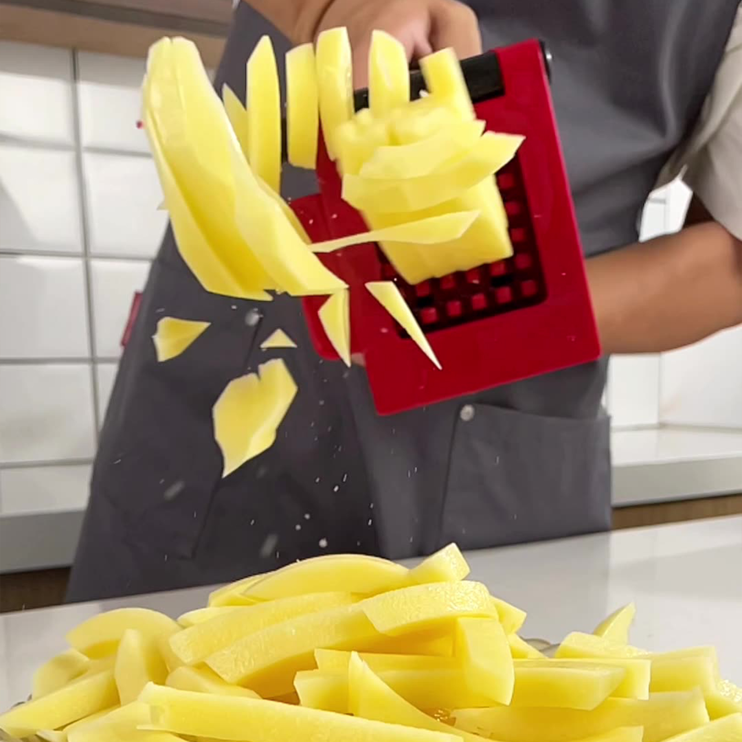 Stainless Steel Portable French Fry Cutter 6