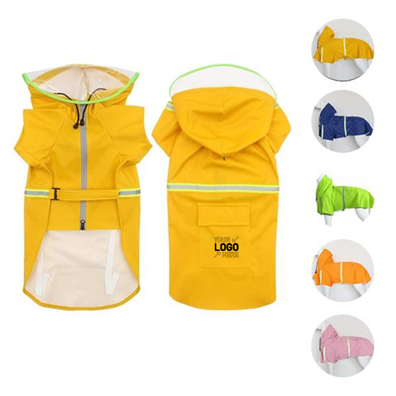 Raincoats for Large Dogs with Reflective Strip Rain