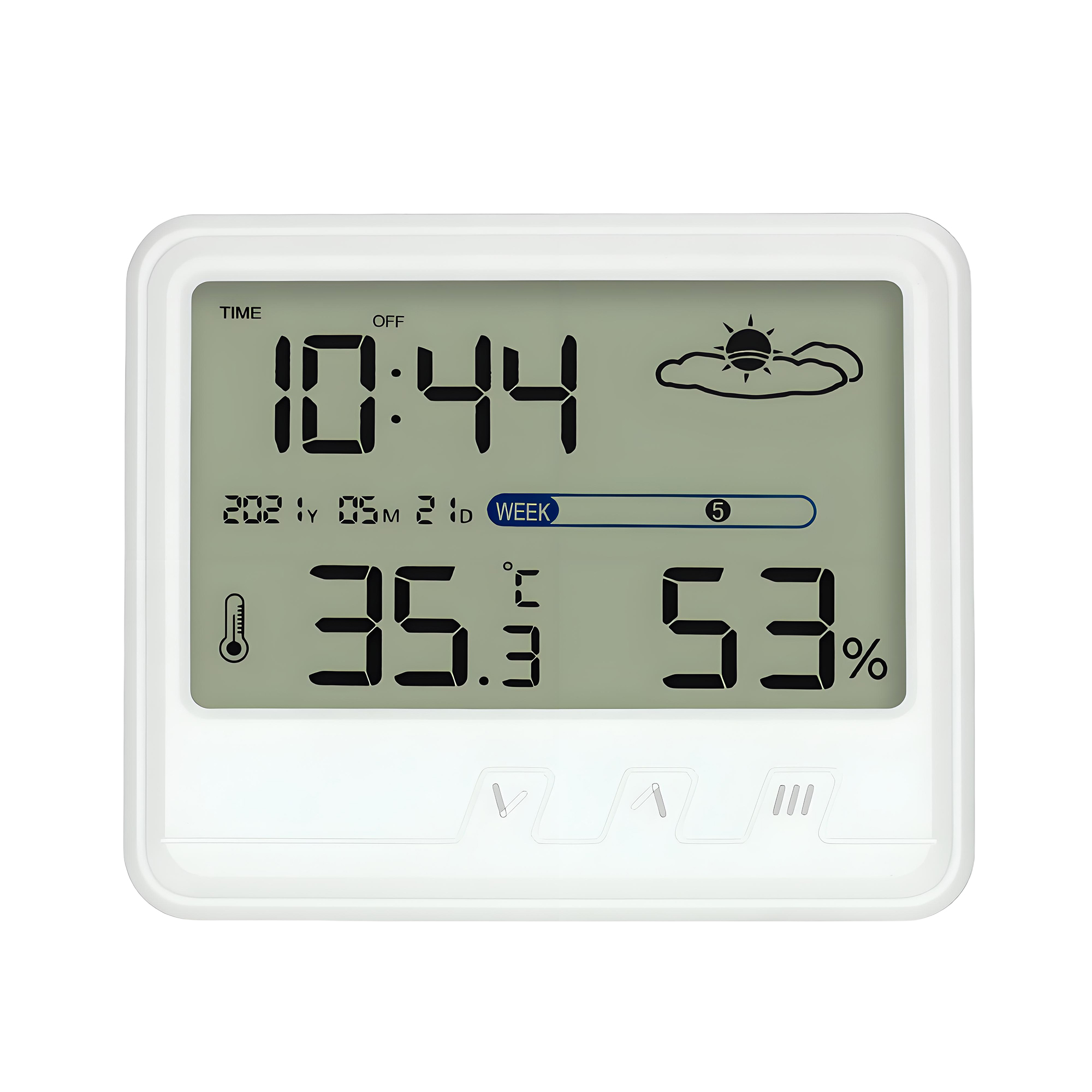 Digital LCD Weather Station with Indoor Temperature Humidity Alarm Clock Calendar Forecast 1