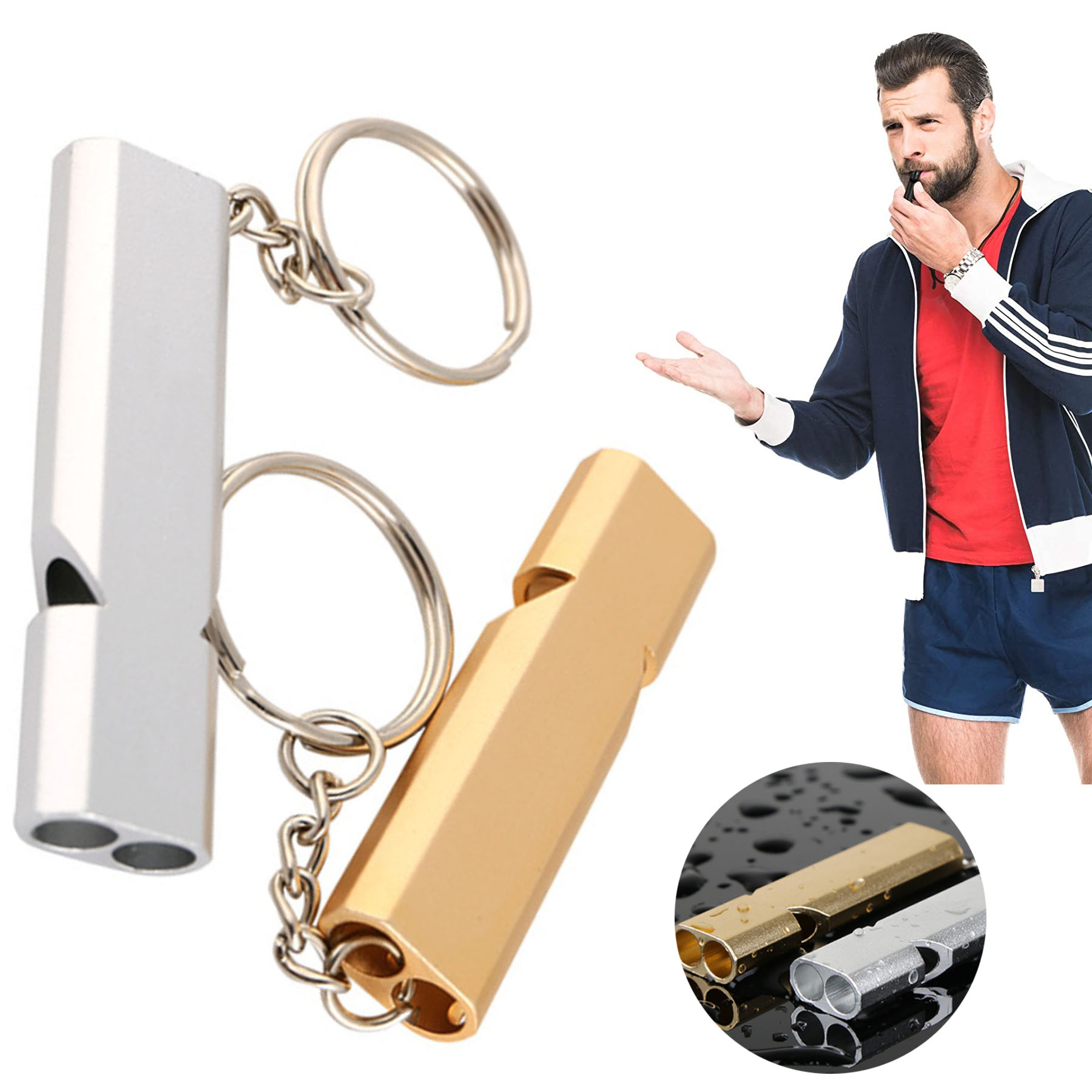 Aluminum Alloy Survival Whistle 1