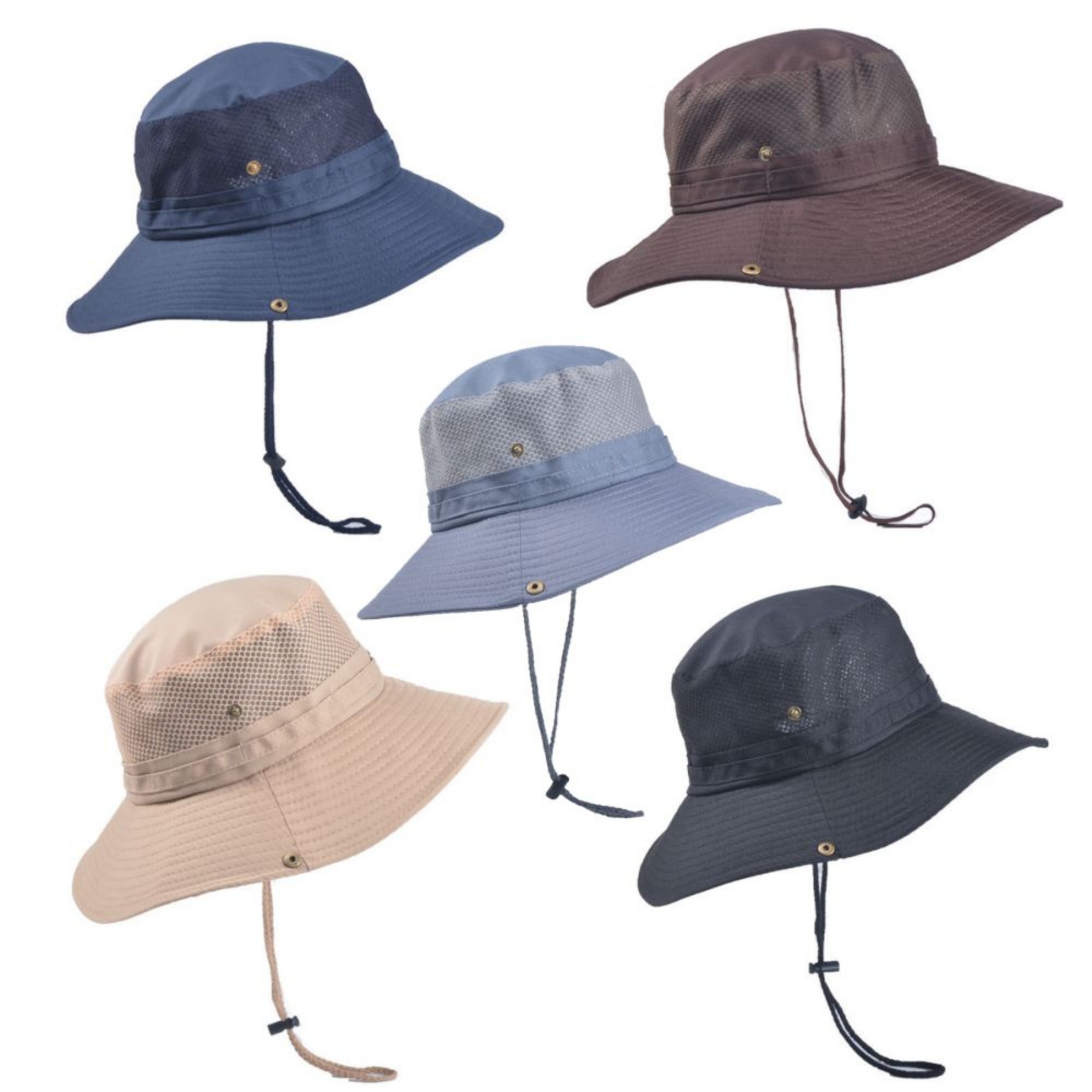 Wide Brim Drawstring Bucket cap 2