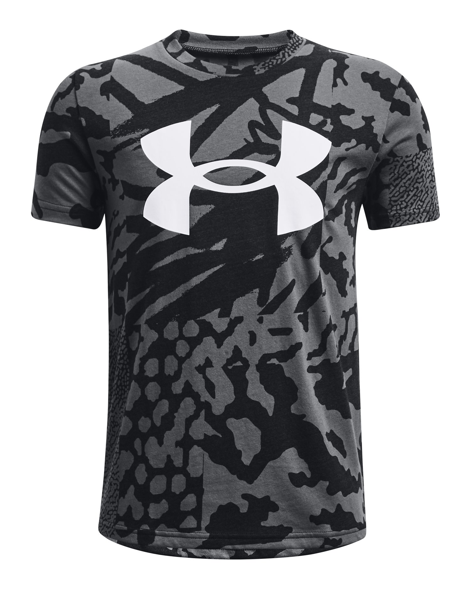 Boys' UA Basketball Big Logo Printed Short Sleeve 2