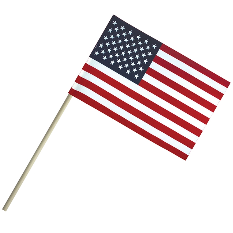 4" x 6" Economy Cotton U.S. Stick Flags on a 10" Dowel 2