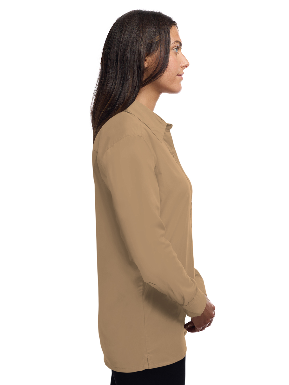 Blue Generation - Women's Pocketless Long Sleeve Poplin Shirt 27