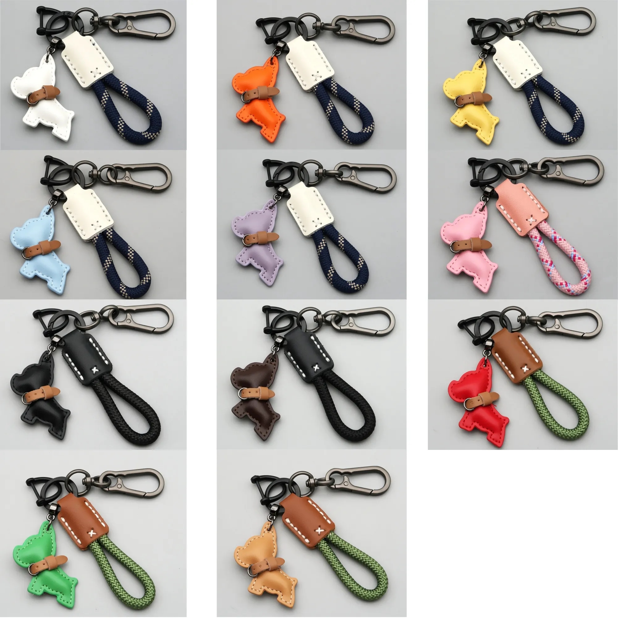Handmade Leather Dog Keychain 2