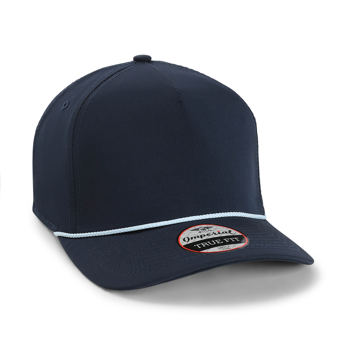 Imperial 5054 5-Panel Wrightson Performance Rope Cap w/ Leatherette Patches or Embroidery 14