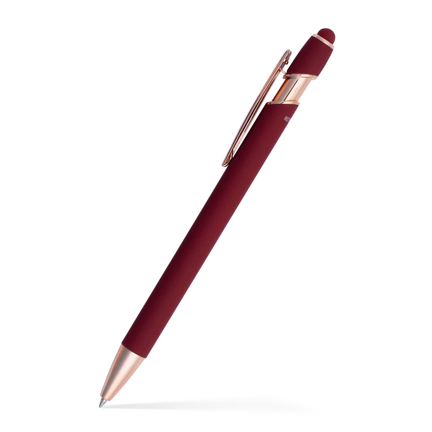 Lexi Stylus Satin Soft Touch Gel Click Pen - Rose Gold (Recycled Aluminum) 11