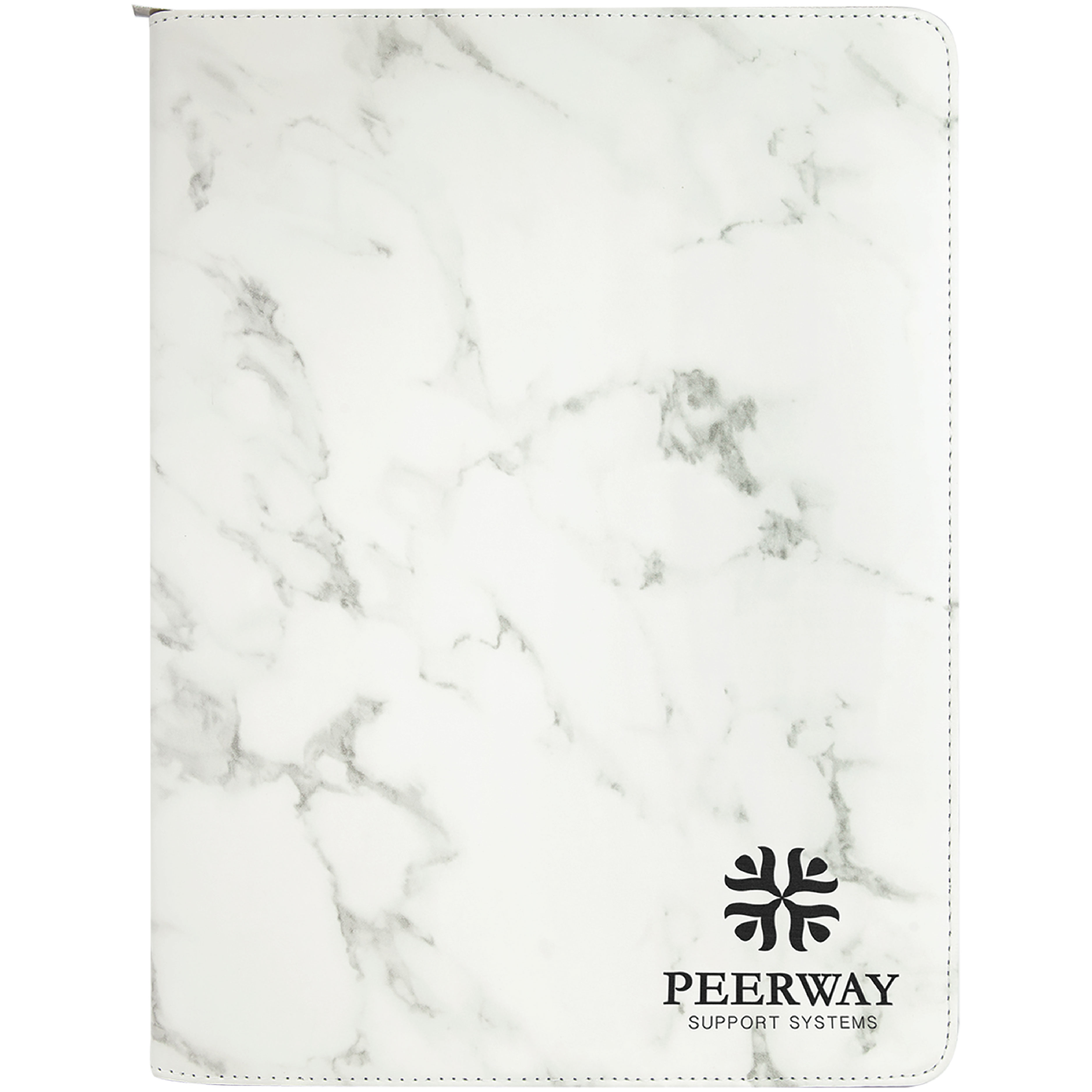 9 1/2" x 12" Leatherette Marble Portfolio with Zipper 5