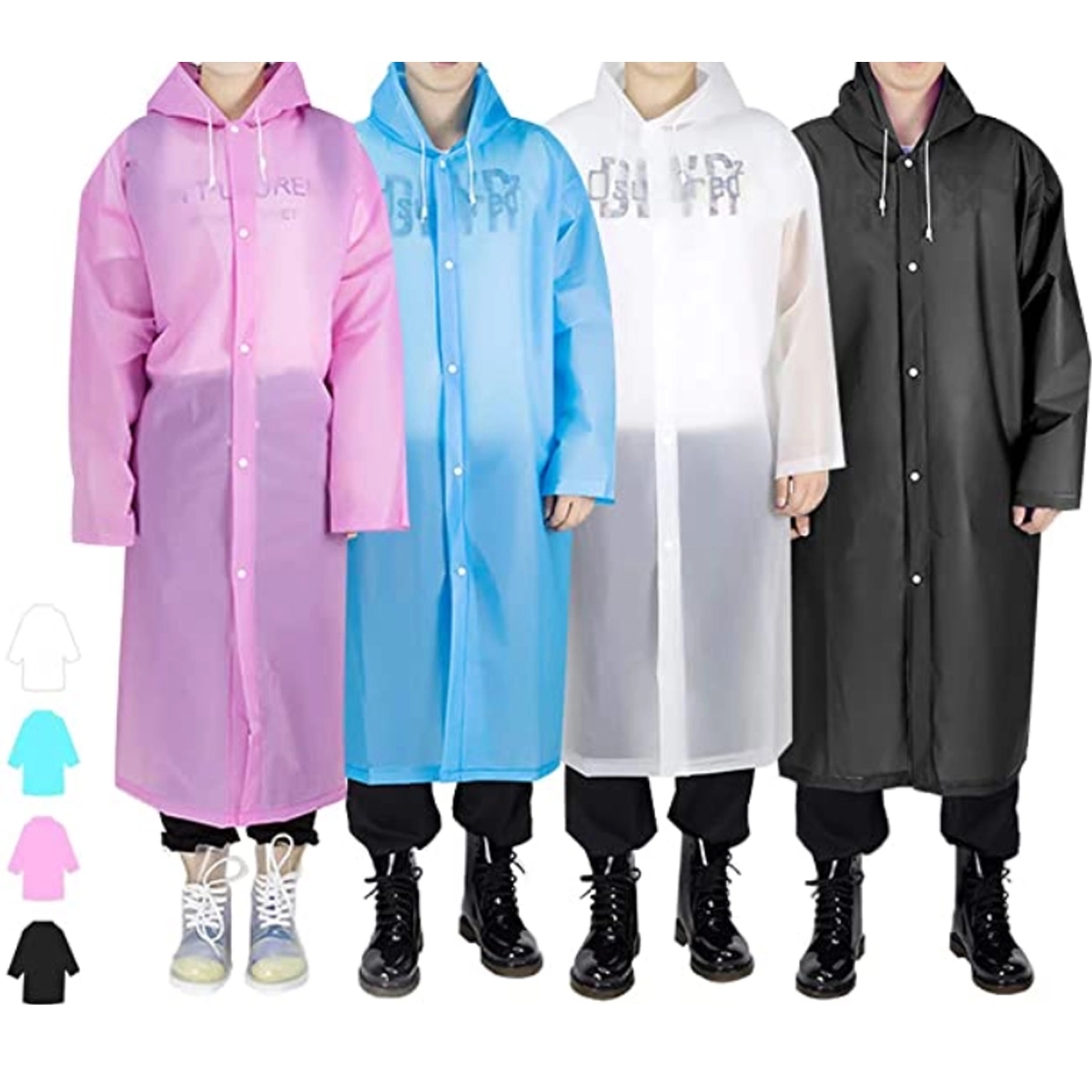 Reusable EVA Raincoat Poncho 3