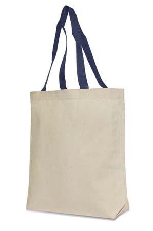 Colored Handles 10 oz. Cotton Canvas Tote - Eco Friendly, custom tote bag with logo imprint 7