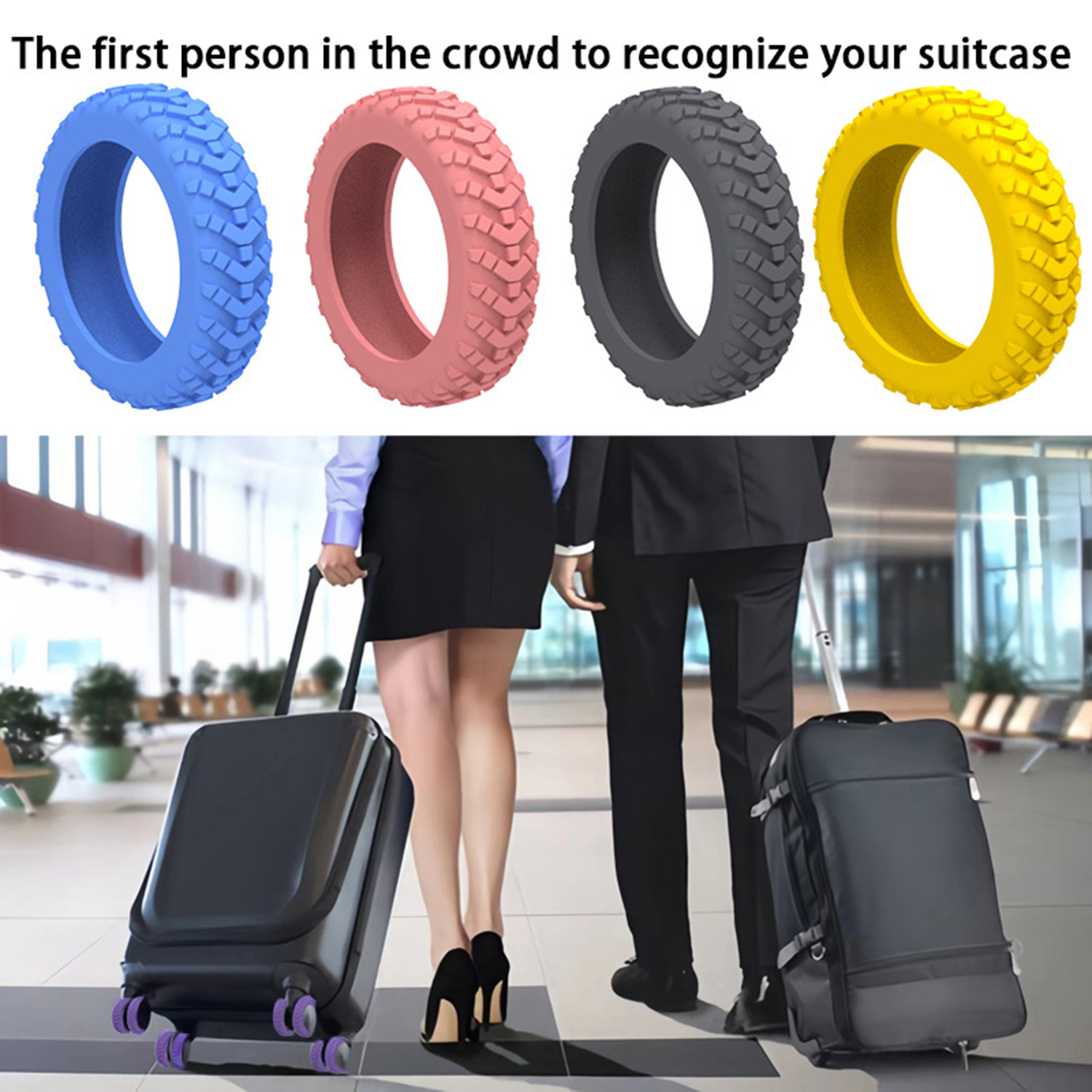 Premium Silicone Luggage Wheel Covers 5