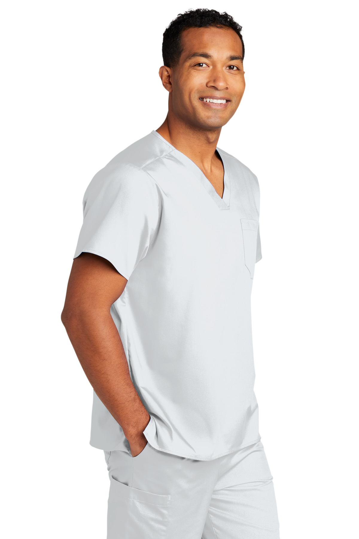 Wink® Unisex WorkFlex Chest Pocket V-Neck Top 34