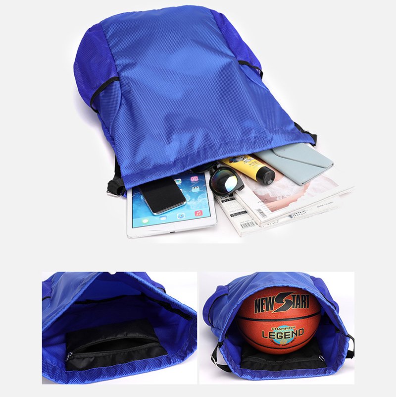 Oxford Sports Fitness Drawstring Backpack w/ Side Pockets 45