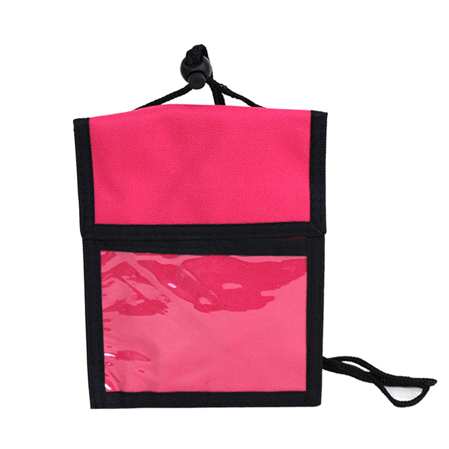 Multi-Pocket Badge Holder/Passport Pouch Red Magenta