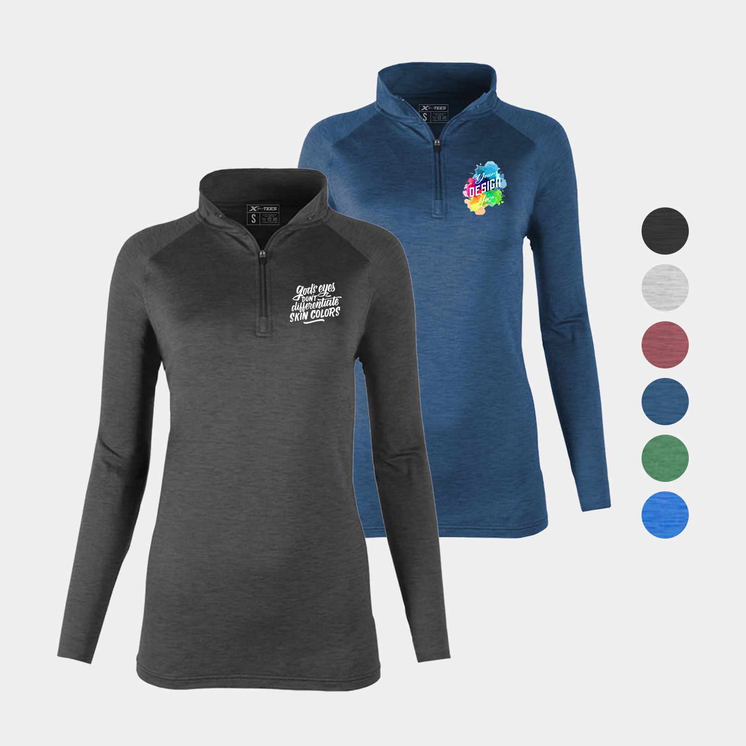 Soft Stretch Dye Women's Performance 1/4 Zip Long Sleeve 5