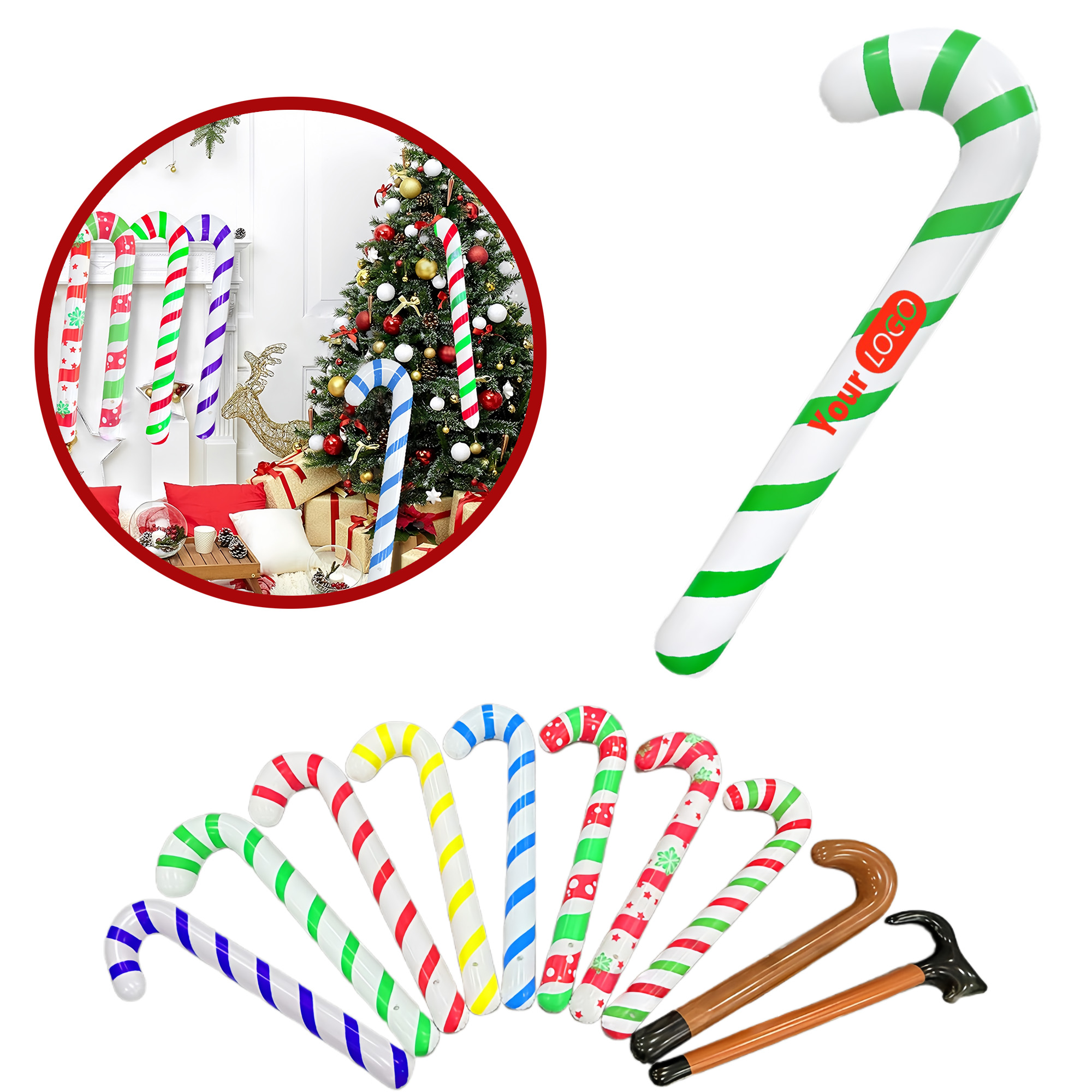 Christmas Atmosphere Candy Cane Balloon 3