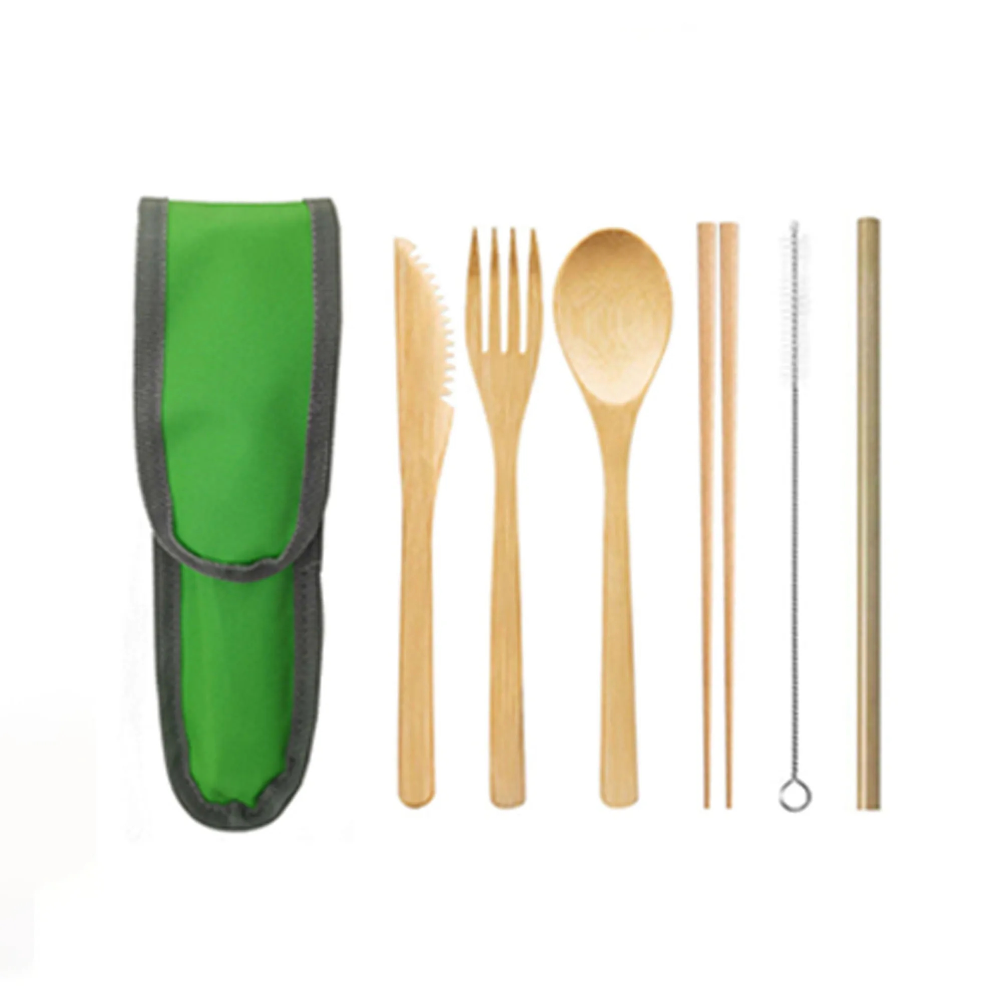 6 in 1 Bamboo Travel Utensil Set 1