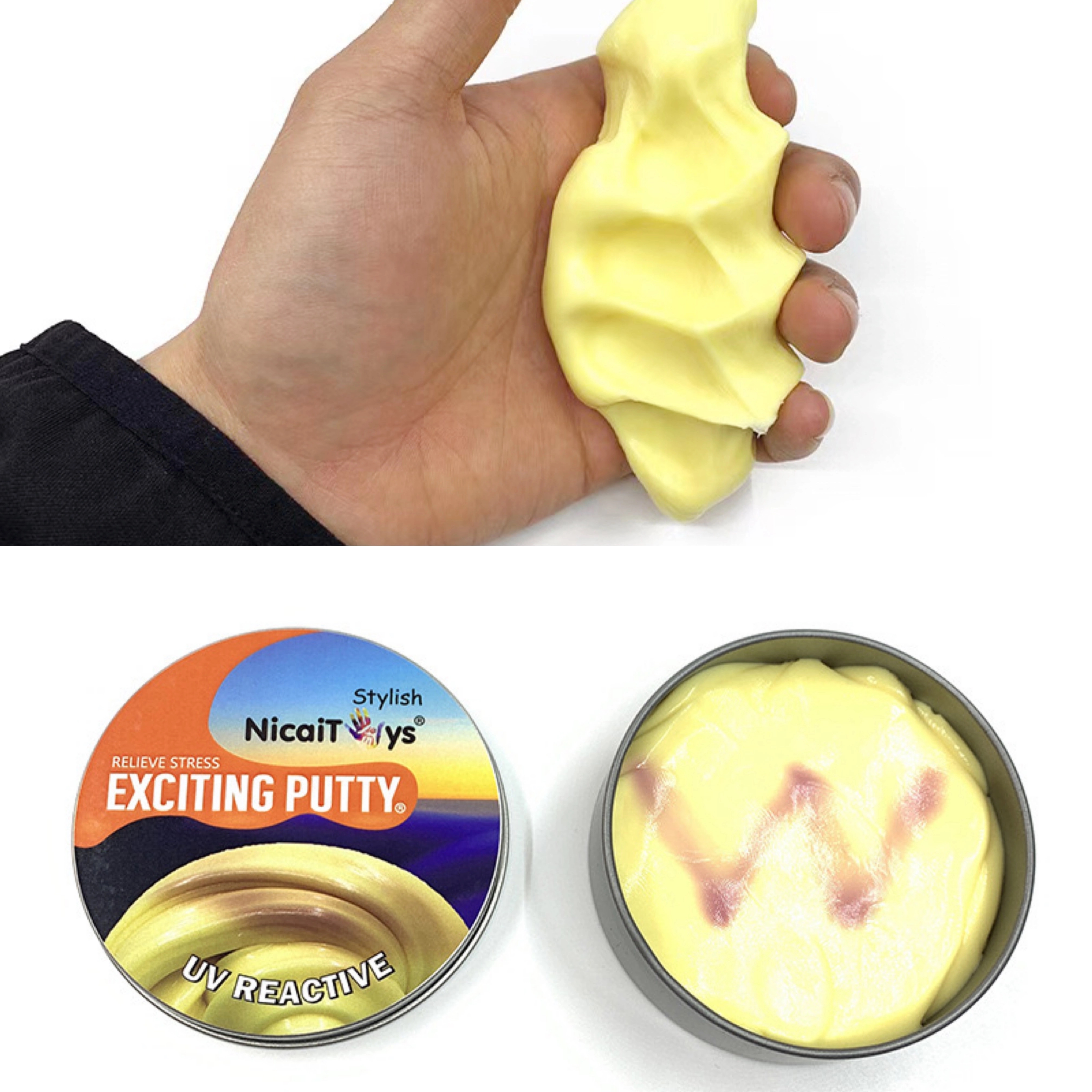 UL List Stress Relief Putty Toy with Tin- Large 12