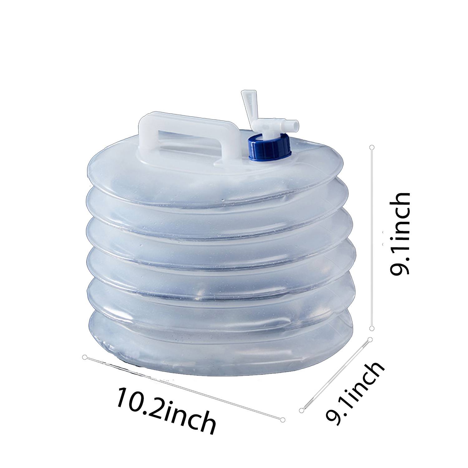 350oz Foldable Portable Water Container with Tap for Camping 2