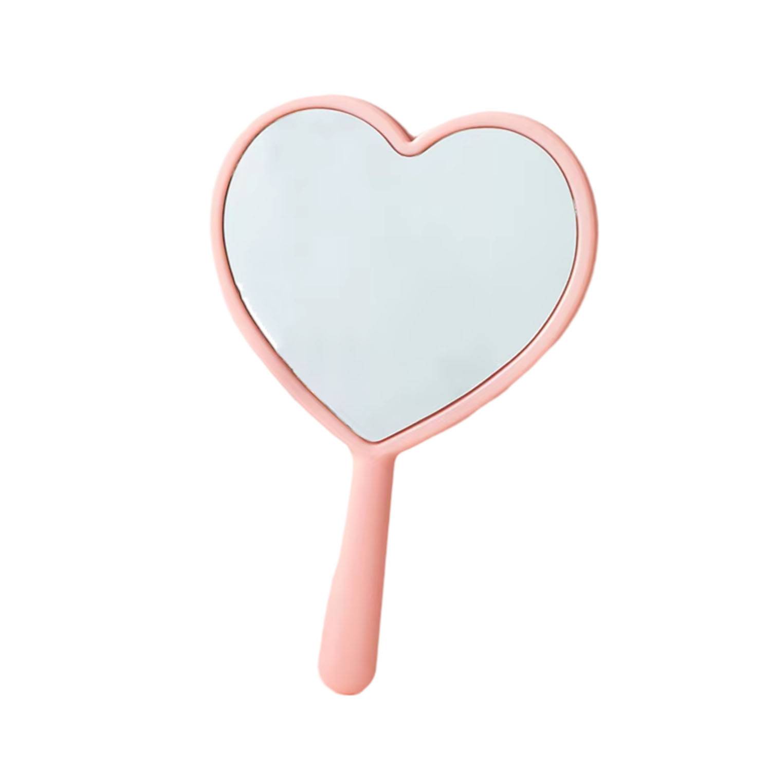 Portable Handheld Heart Shaped Makeup Mirror 5